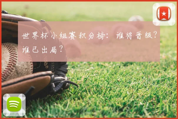 世界杯小组赛积分榜：谁将晋级？谁已出局？